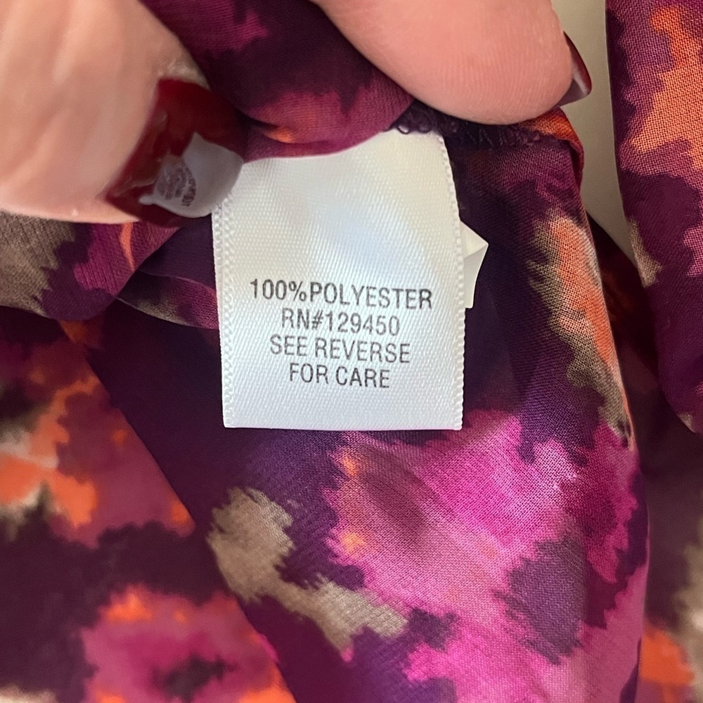 APT. 9 Brand Colorful Polyester Blouse Women’s Size Medium - Picture 8 of 12